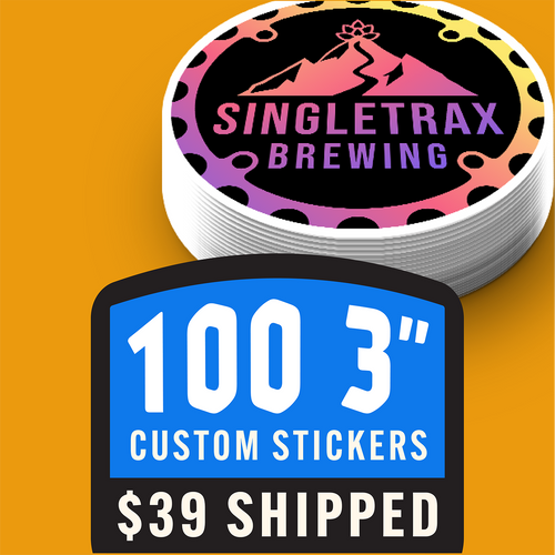 100 Custom 3″ Vinyl Stickers – $39