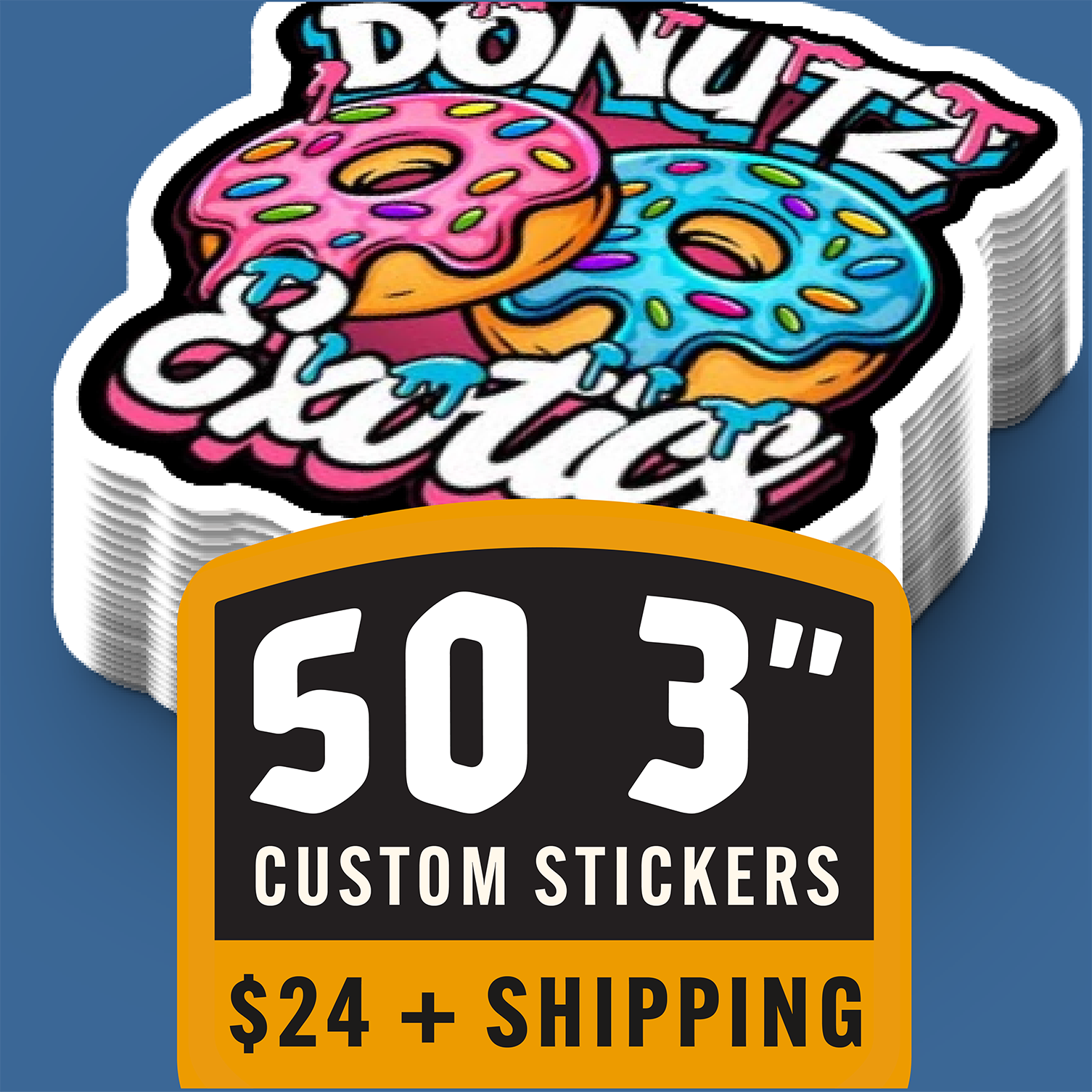 50 Custom 3″ Stickers for $24 | Give Us a Try