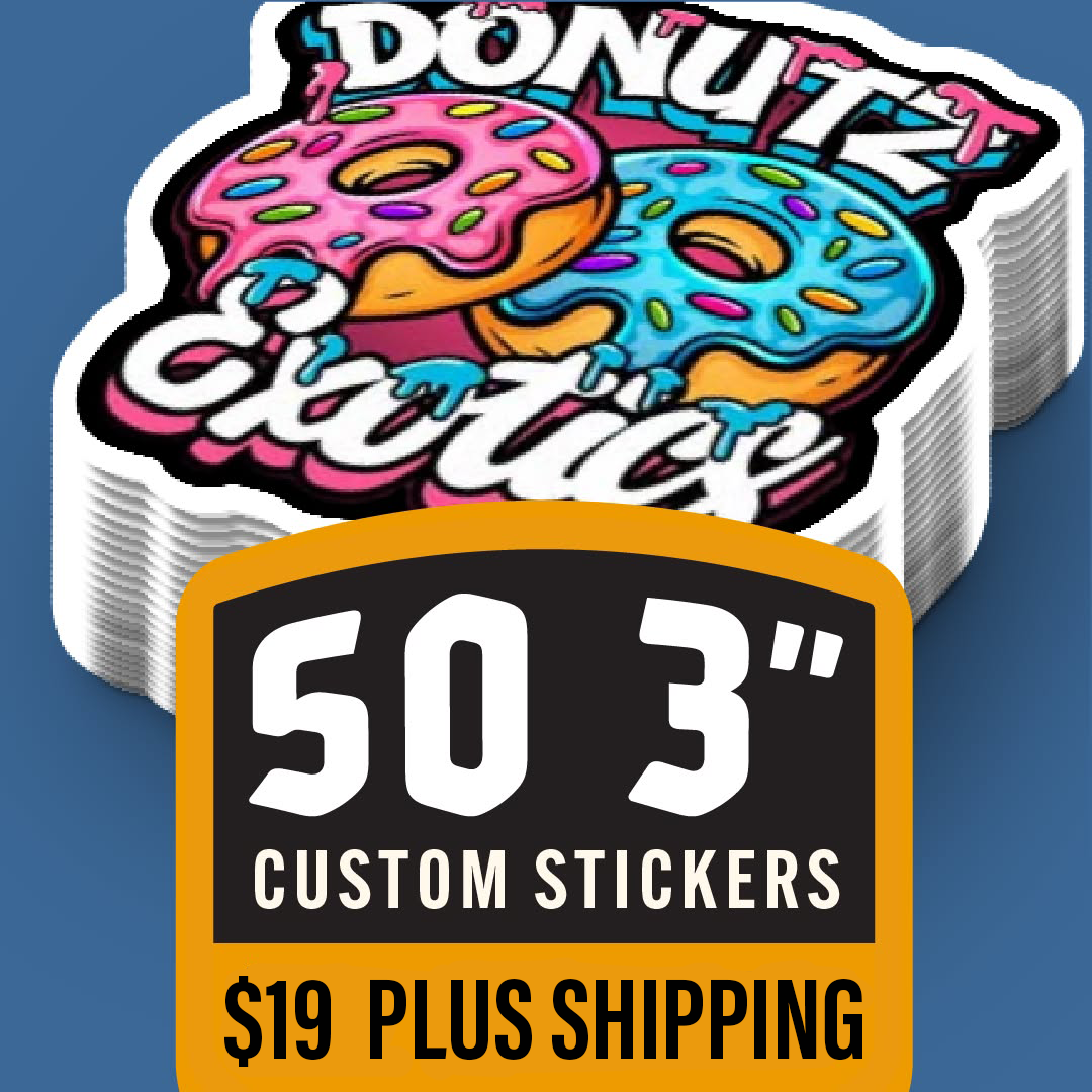 50 Custom 3″ Stickers for $19 | Give Us a Try