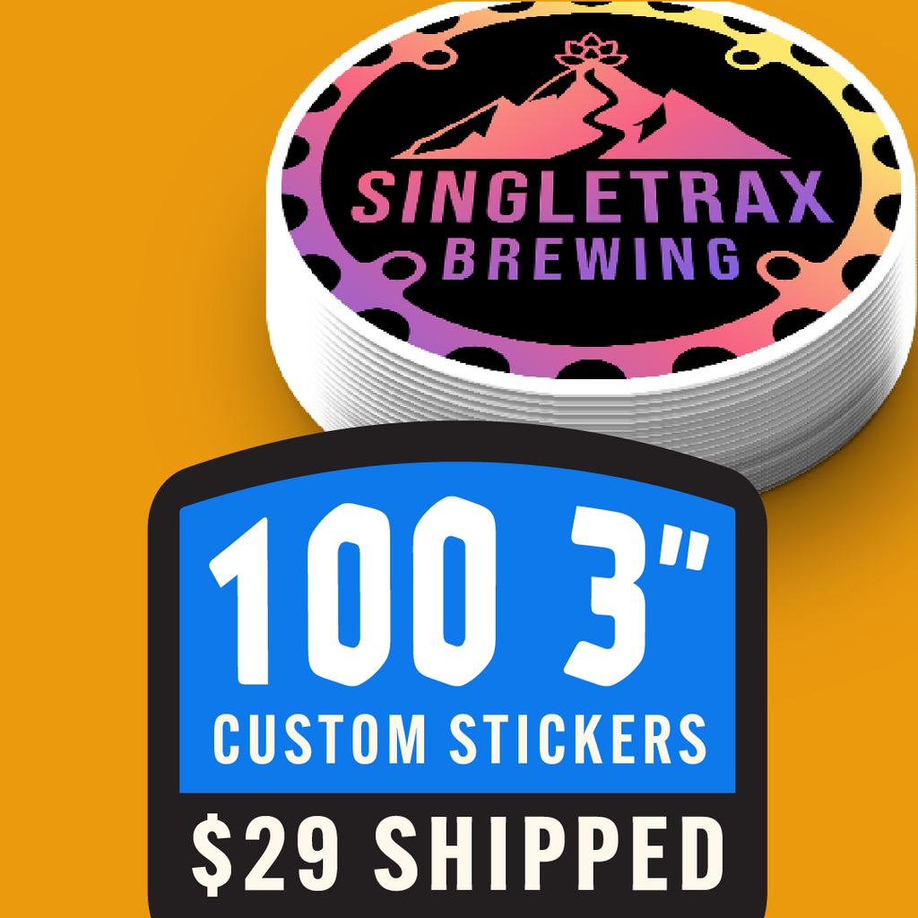 100 Custom 3″ Vinyl Stickers – $29