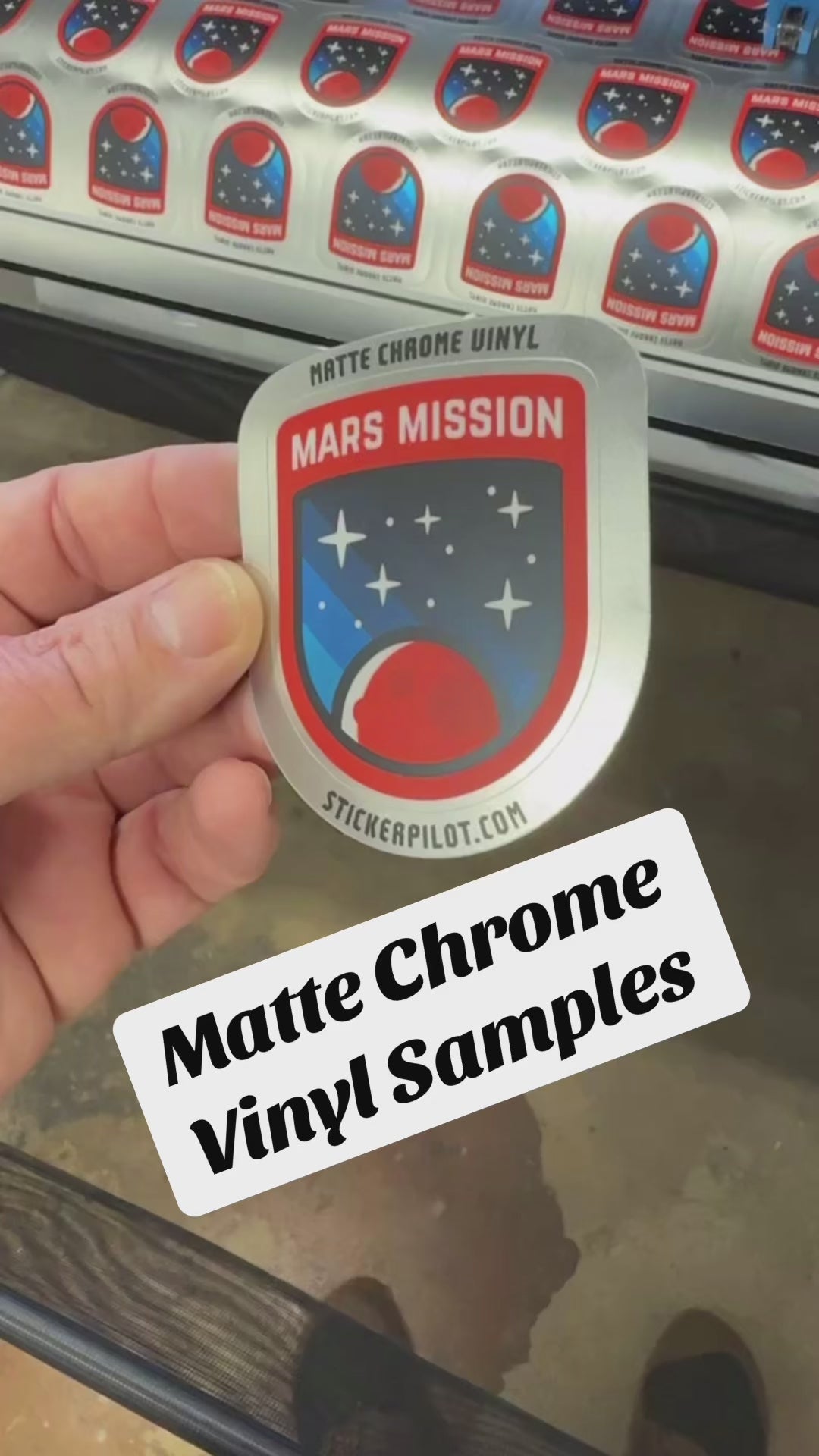 Matte Chrome Sticker Sample